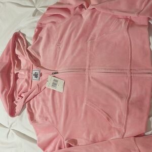 NWT Juicy Couture velvour zip hoodie